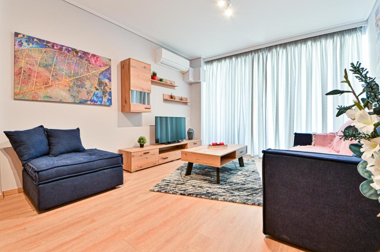 Beautiful New Apartment 5 Min From Piraeus Port ภายนอก รูปภาพ